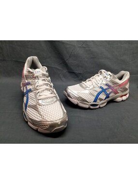 ASICS Gel-Cumulus 16 White Pure Silver Blue Boys Size 7 NEW NO BOX!